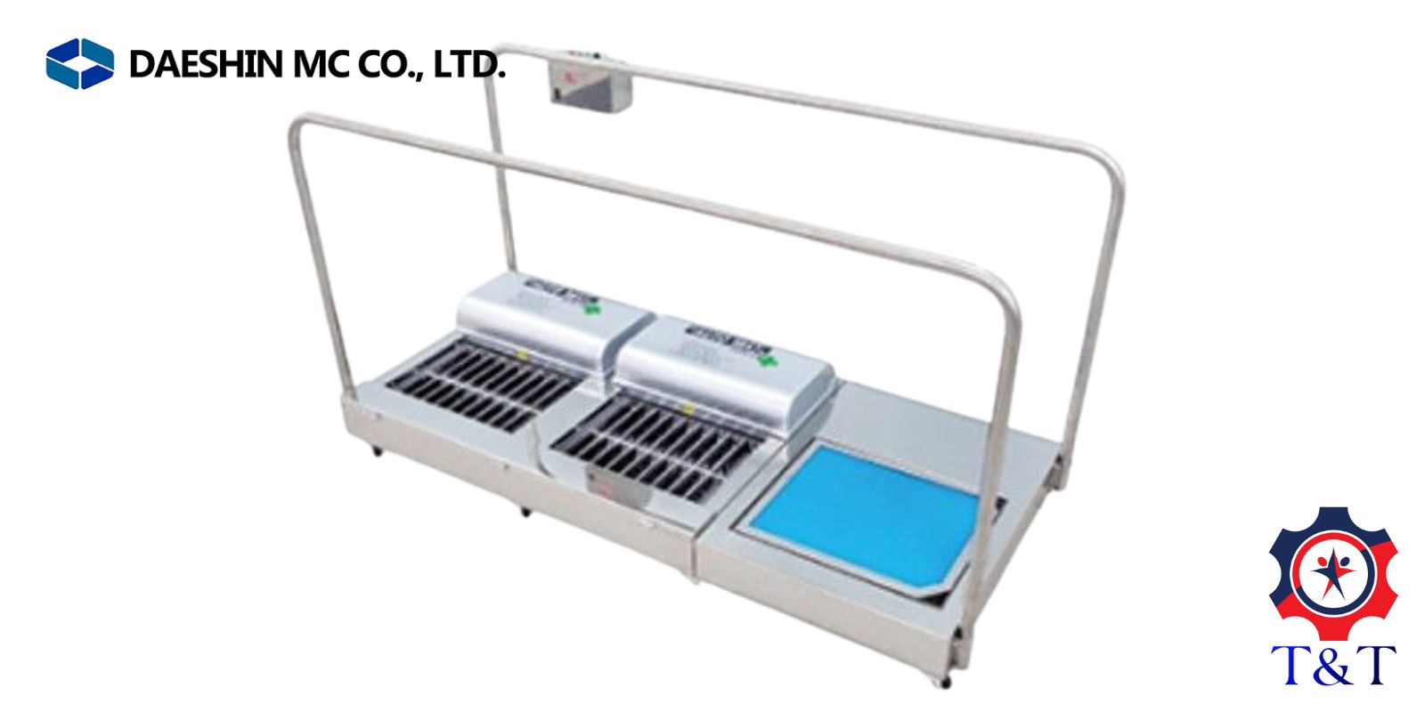 Máy vệ sinh đế giày dạng ướt 2 vị trí Daeshin DS-414DX