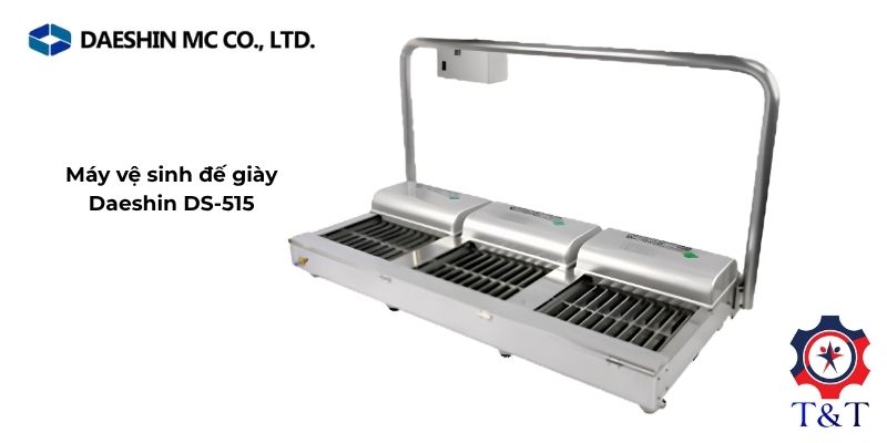 Máy vệ sinh đế giày Daeshin DS-515 gồm 3 vị trí đứng