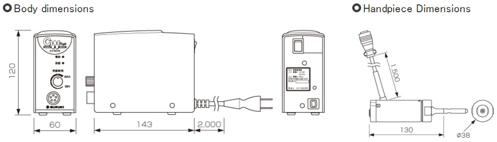 kích thước máy hàn siêu âm auh30cw